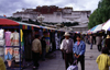 Lhasa, Tibet: Potala Palace - market view - photo by Y.Xu