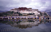 Lhasa, Tibet: Potala Palace - reflected on fountain - photo by Y.Xu
