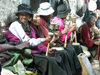 Tibet - Lhasa: women with prayer-wheels II (photo by P.Artus)