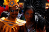 Port of Spain, Trinidad and Tobago: couple of revelers with costume during carnival - photo by E.Petitalot