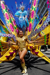 Port of Spain, Trinidad and Tobago: woman with a huge and colourful costume - Trinidadian Carnival artist - photo by E.Petitalot