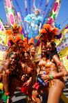 Port of Spain, Trinidad and Tobago: pretty girls at the carnival celebrations - photo by E.Petitalot