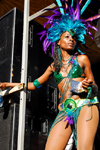 Port of Spain, Trinidad and Tobago: pretty girl at the carnival celebration - photo by E.Petitalot