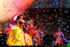 Port of Spain, Trinidad and Tobago: women dancing on stage during the carnival - confetti - photo by E.Petitalot