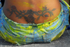 Port of Spain, Trinidad and Tobago: tattoo on the back of a woman - photo by E.Petitalot