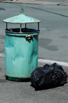 Scarborough, Tobago: trash can - photo by E.Petitalot