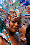 Port of Spain, Trinidad and Tobago: woman with long eyelashes - carnival - photo by E.Petitalot