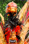 Port of Spain, Trinidad and Tobago: plumed head - carnival parade - photo by E.Petitalot
