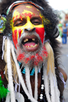 Port of Spain, Trinidad and Tobago: Papua costume at the carnival parade - photo by E.Petitalot