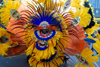 Port of Spain, Trinidad and Tobago: orange feather costume - carnival parade - photo by E.Petitalot