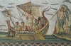Tunisia - Tunis / TUN : Bardo Museum - Mosaic displaying Ulysses / Odysseus - Mosaque (photo by J.Kaman)