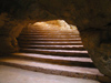 El Haouaria - Cap Bon: Roman caves - stairs - photo by J.Kaman
