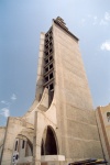 Tunisia - Gabs: minaret (photo by M.Torres)