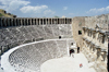 Aspend / Aspendos - Antalya province, Mediterranean region, Turkey: Roman theatre designed by the Greek architect Zenon, under Marcus Aurelius - photo by J.Kaman