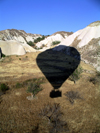 Turkey - Cappadocia - Goreme / Korama: balloon shadow - photo by R.Wallace