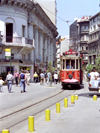 Istanbul, Turkey: streetcar / tram in Galatasaray - photo by M.Bergsma