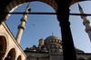 Istanbul, Turkey: dome and mineret of Yeni camii / the New mosque - photo by J.Wreford