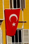 Istanbul, Turkey: Turkish flag outside Tourist police station - Turizm Sube Mudurlugu - photo by J.Wreford