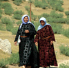 Harran, Sanli Urfa province, Turkey: laughing women - traditional clothes - photo by C. le Mire