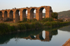 Aspendos / Belkis - Antalya province, Turkey: Roman aqueduct and the Kpr ayi river - photo by C.Roux