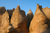 Turkey - Cappadocia - Red Valley: cones - photo by C.Roux