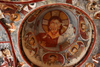 Turkey - Cappadocia - Greme: Byzantine fresco - Christ Pantocrator (Christ, Ruler of All) painting inside a rock-cut church dome - Goreme Open Air Museum / Goreme Acik Hava Muzesi - photo by C.Roux