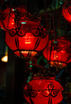 Istanbul, Turkey: red lamps - Spice Bazaar aka Egyptian Bazaar - Eminn District - photo by M.Torres