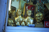 Istanbul, Turkey: patriotic store - take Atatrk home - golden busts - photo by S.Lund