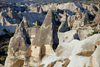 Cappadocia - Greme, Nevsehir province, Central Anatolia, Turkey: tufa landscape - cones - photo by W.Allgwer