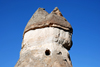 Cappadocia - Greme, Nevsehir province, Central Anatolia, Turkey: double fairy chimney with a window - Valley of the Monks - Pasabagi Valley- photo by W.Allgwer