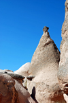Cappadocia - Greme, Nevsehir province, Central Anatolia, Turkey: tufa formation Devrent valley - tent rock - photo by W.Allgwer