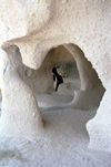 Turkey - Cappadocia: erosion at work - caves - photo by J.Kaman