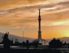 Ashgabat - Turkmenistan - Independence Monument - sunset - photo by G.Karamyanc / Travel-Images.com