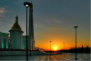 Turkmenistan - Ashghabat / Ashgabat / Ashkhabad / Ahal / ASB: Kipchak Mosque - sunset - Islamic Architecture - photo by G.Karamyanc