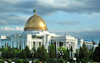 Turkmenistan - Ashghabat / Ashgabat / Ashkhabad / Ahal / ASB: the Palace built for the Turkmenbashi, president Saparmurat Niyazov - tourist attraction - Independence square - photo by G.Karamyanc