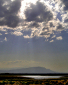Turkmenistan - Ashgabat: lake in the outskirts - nature - clouds and light - photo by G.Karamyancr