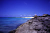 Providenciales - Turks and Caicos: basalt and sand - coastal view - photo by L.Bo