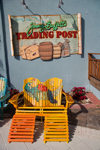 Grand Turk Island, Turks and Caicos: twin chairs at Jimmy Buffet's Margaritaville bar and restaurant - photo by D.Smith