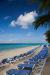 Grand Turk Island, Turks and Caicos: chairs aligned along the southwestern beach - photo by D.Smith