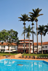 Entebbe, Wakiso District, Uganda: Laico Lake Victoria Hotel and its pool - photo by M.Torres