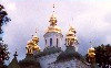 Ukraine / Ucrania- Kiev: spires at the Chruch of the Nativity of Our Lady - the Far Caves (photo by Miguel Torres)