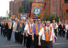 Ulster - Northern Ireland - Belfast: Orange March - Martyrs of the Grassmarket lodge (photo by R.Wallace)
