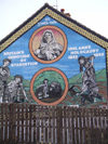 Ulster - Northern Ireland - Belfast: Republican mural - the great hunger imposed by the British - genocide - holocaust (photo by R.Wallace)