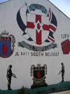 Ulster - Northern Ireland - Belfast: Unionist mural in South Belfast - UDA - Ulster Defence Association (photo by R.Wallace)