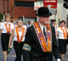 Ulster - Northern Ireland - Belfast: Orange march - Belfast County Grand Lodge - Grand Marshal (photo by R.Wallace)