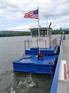 Lake Champlain, Vermont, USA: a tug drives the ferry along a cable - Fort Ticonderoga ferry - photo by G.Frysinger