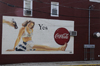 Bristol, Bucks County, Pennsylvania, USA: retro mural ad for Coca-Cola - photo by N.Chayer