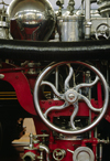Dearborn, Michigan, USA: detail of well preserved railroad steam engine in the Henry Ford Museum - photo by C.Lovell