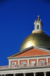Boston, Massachusetts, USA: Massachusetts State House - Capitol - dome and balcony - photo by M.Torres