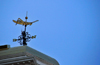 Boston, Massachusetts, USA: Faneuil Hall - gilded grasshopper weather vane, modeled after the grasshopper atop the Royal Exchange in London - made by Shem Drowne - photo by M.Torres